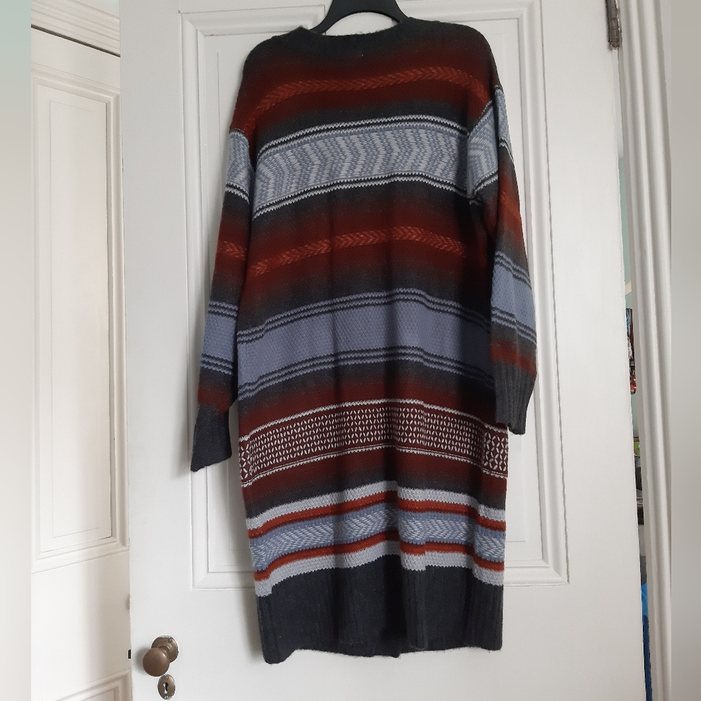 Ana Long Patterned Cardigan - Picture 2 of 6